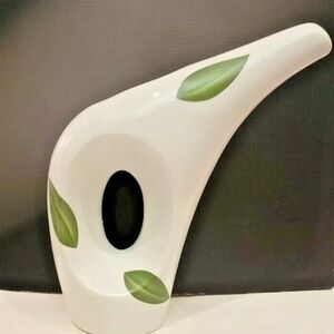 Unique Porcelain Donut Hole Handle Carafe Modern Design Housewares International
